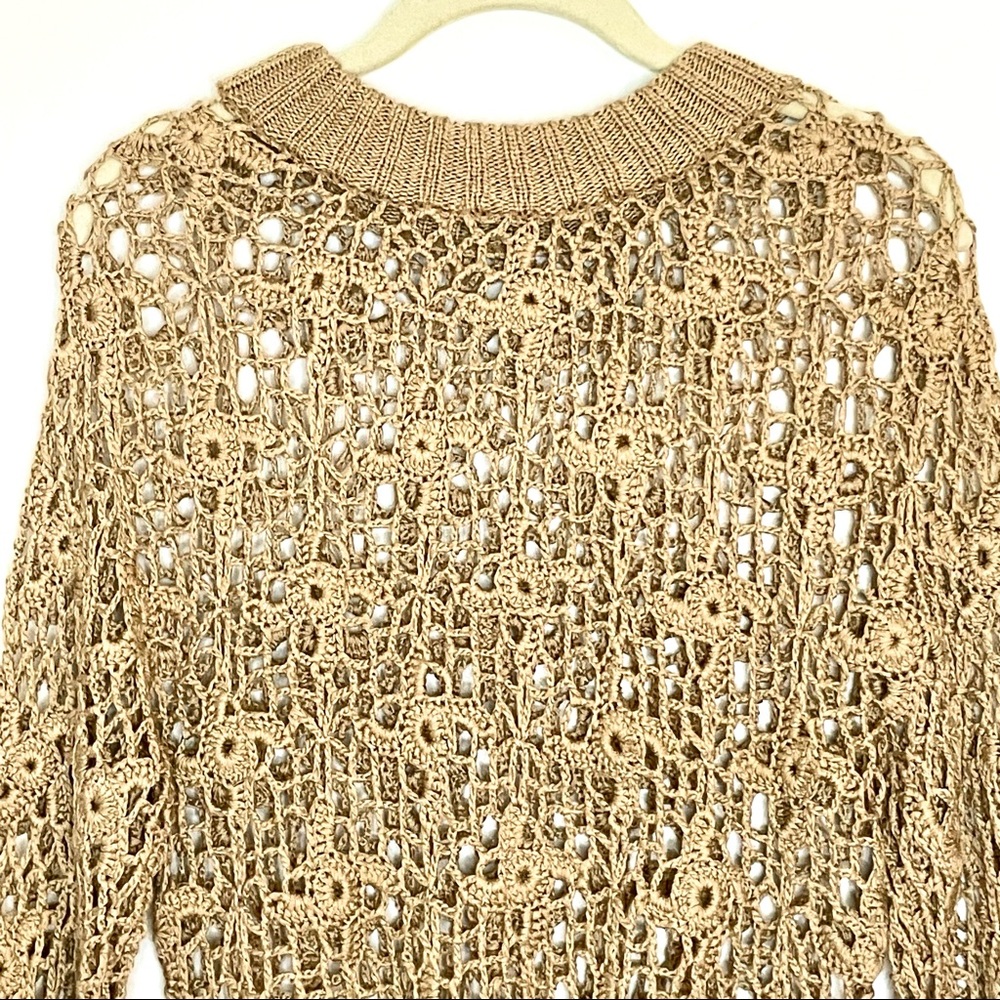 Hand Crochet Openstitch Sweater - Size S - Picture 4 of 5
